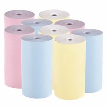 PeriPage A6 휴대용 미니 블루투스 바코드 라벨프린터, 9롤, 멀티컬러 일반 용지