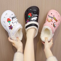 Kr-통굽양털슬리퍼 실내화 방한 겨울 키높이 털안감