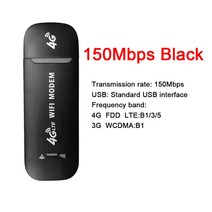 4G 와이파이 라우터 미니 LTE 150Mbps 무선 USB 모뎀 휴대용 모바일 핫스팟 자동차 Sim 카드 슬롯, [03] Black