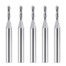 Spe도구 5피스 0.3cm1/8인치 볼 노즈 엔드 밀 세트 0.6cm1/4인치 섕크 5.1cm2인치 OVL 카바이드 CNC 라우터 비트 나선형 업컷 밀링 도구 USA 미국