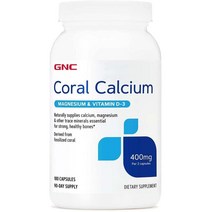 USA 직구 GNC 코랄 칼슘 윗 DF 마그네슘 고급 프로덕트 & 비타민 D3 180capsules 1PACK, 수량, 상세참조