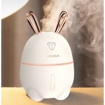 여자아이집 선물 저소음 귀여운 토끼 가습기 1인용 아기방 유아 미니 차량, 화이트