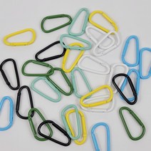 6COLOR 컬러 카라비너 부자재 키링, 핑크