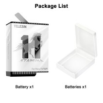 자전거캠 블랙박스 바디캠 TELESIN LED 라이트 충전 TF 카드 고프로 히어로 9 10 배터리 충전기 11 1750mAh, 13.1 Edu-Battery