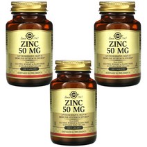 [해외직구] 솔가 징크 아연 50mg 100정 3팩 Solgar Zinc 50 mg 100 Tablets
