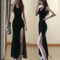 Z3JC 여름 슬림핏 힙트임 이너 슬리브리스입니다 여성 롱원피스