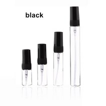 여행용 2ml 3ml 5ml 10ml 향수 분무기 휴대용 액체 용기 화장품 스프레이 알코올 빈 병 리필 가능 10 개, [04] 10ml x10pcs, [01] 유리, [03] Black Sprayer