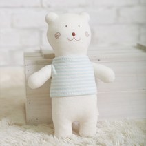오가닉 곰도리 애착인형 만들기 태교바느질 DIY (흰실1 갈색실1 봉제용구3종 포함), 핑크