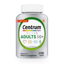 Centrum Silver 종합비타민 for Adult 50 Plus 종합비타민/비타민 D3 B 비타민 칼슘 및 항산화제 글루텐 프리 비 GMO 성분 함유 종합비타민/종합