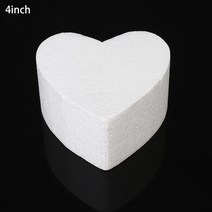 생크림 클레이 모형 케이크 설탕 공예 파티 DIY 모델 육각 거품 금형 더미 4/6/8/10 인치 홈 주방 연습 1 개, 05 4inch Heart