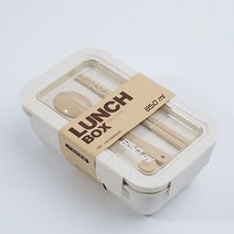 밀짚 친환경 다이어트 직장인 어린이 도시락통, 스프통 600ml (CL20001), 베이지