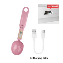 주방저울 베이킹저울 전자저울 500g 디지털 측정 스푼 lcd 디스플레이 식품 밀가루 스케일 도구 0.1g0.01oz 우유 커피 차용 정밀, 분홍색, 배터리