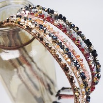 J-2 큐빅 비즈 방울 머리띠 헤어밴드 럭셔리 포인트머리띠