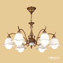 [산본 문화조명] 카리스 도자기 6등 펜던트 직부 인테리어조명 거실등, 펜던트 (전구제외)