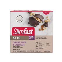 SlimFast 저탄수화물 초콜릿스낵 Keto Friendly, Keto NutCluster SnackCup