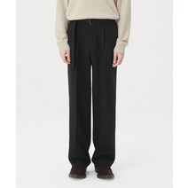 커스텀어클락 벨트 투 턱 와이드 슬랙스 블랙 COOSPT172블랙 BELT TWO TUCK WIDE SLACKS