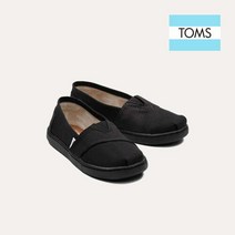 탐스 [공식] 키즈 알파가타 벨크로 슬립온 All Black