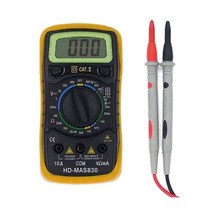 툴코드 디지털 멀티 전기 테스터기 MAS830 CAT 2 + 리드선 랜덤발송 세트, 2세트