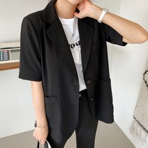 화이트폭스 찰랑테일러드반팔자켓