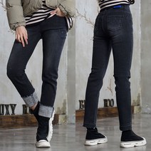 별데미지 롤업가능 슬림 스판 블랙진 175 50대엄마옷 보헤미안