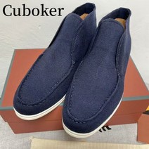 남성빅사이즈 하이탑 로퍼 캐주얼 신발 편안한 캔버스 슬립온 플랫 라운드 토 디자이너 운전 워킹 슈즈 신제품