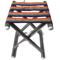 휴대용 테이블 캠핑 간이 미니 등산 낚시 야외용 접이식 피크닉 나들이 바베큐 좌식 책상 식탁 의자, 간이의자(무지개)