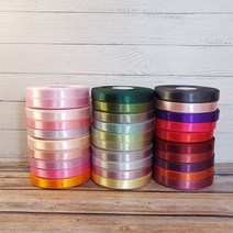 고급 주자 리본 59색 포장리본 diy, 15mm, 회색