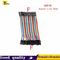 와이어커넥터부품 40 120pcs 40pin 20cm dupont 라인 남성-남성 + 여성 및 여성-여성 점퍼 듀폰 와이어 케이블 arduino diy 키트 호환, 에프에프 40개