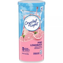 [미국직배송]크리스탈 라이트 핑크 레모네이드 드링크 믹스 6팩/18팩 Crystal Light Natural Pink Lemonade Drink Mix, 6팩입x1개
