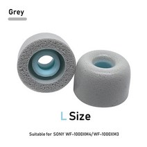 소니 wf 1000xm4 이어팁 wf-1000xm3 메모리 폼 이어 팁 이어 쿠션 교체 이어폰 귀마개 이어 버드 패드 쿠션 커버 s m l, 엘 그레이, 3쌍
