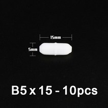 자석교반기 PTFE 마그네틱 교반기 교반 막대 B 타입 화이트 스핀 바 피벗 링이 있는 원, 3.B5x15mm10pcs, 1개