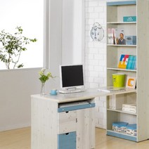 이케아 1600 h자형 책꽂이 서랍 책상 학생 원룸 자취 코너H형 국내제작 책장 수납책상, G970 안젤라 라운드B, 워시핑크