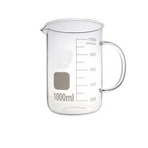 낮은 형태 측정 유리 비커 화학 실험실 붕규산염 투명 용량 50ml-250ml, [02] 1000ml