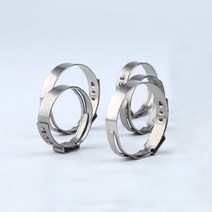 20pcs 한 귀 Stepless 호스 클램프 304 스테인레스 스틸 파이프 클립 클램핑 튜브 6.5mm 95.0mm, 20.9-24.1mm