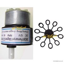 stage bubble machine motor 12v dc rpm 45r 금속 모터 플라스틱 모터 임펠러 new 교체 예비, 1x금속 세트