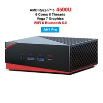 AMD-라이젠 R5 4500U R7 2700U 3750H 미니 PC 베가 그래픽 포함 4K UHD Nvme SSD 스크탑 게임용 컴퓨터, 02 16G RAM 512 SSD_01 미국, 04 AN1 Pro R5 4500U