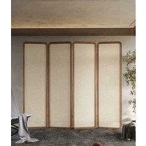 라탄 파티션 공간 분리 주방 접이식 숙소 린넨 가림막, 45x180cm (라탄)