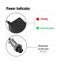 전동킥보드 충전기 48V 2A 납산 배터리 57.6V 전기 자전거 스쿠터 오토바이 3 핀 XLR DC 플러그, 에게, 3P GX16