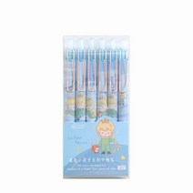 3/6PCS 세트 작은 왕자 보도 젤 펜 만화 서명 Rollerball 학교 용품 Office 편지지 선물, Black, 6PCS