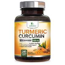네이처스뉴트리션 투메릭 커큐민 바이오페린 터메릭 강황 1회분당 2600mg 240캡슐 NATURES NUTRITION Turmeric Curcumin with Bioperine, 1개