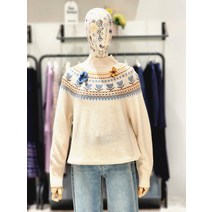 써스데이아일랜드 미수아바흐브 콜라보 플라워 뜨개 풀오버 T228MSW239(2123604)