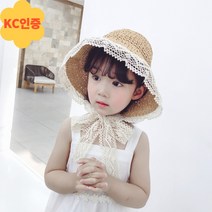 여자 아기 여름 모자 여아 레이스 밀짚모자 4컬러 아이 엄마 커플 모자(어른용도 있어요)