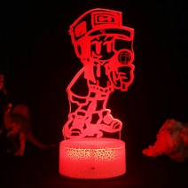 아크릴 캐릭터 조명 무드등 수유등 수면등 LED 아크릴 인테리어 10대 친구 생일 선물 아이 방 꾸미기 수면 취침 자취방 등 프라이데이 나이트 펌킨, G + 화이트받침 칠색