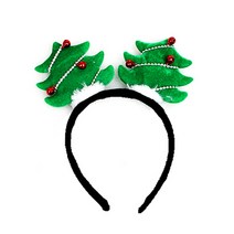 고백하는날 크리스마스 트리 안경 가랜드 풍선 장식 소품, 1개, 08.방울 트리 머리띠(그린)