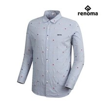 [레노마골프] 남성 잔스트라이프 별 패턴 셔츠 RMBSH1603-906_G, BLUE:095