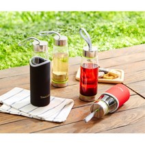 휴대용 차거름망 물병 운동물통 티망물병 캠핑용 운동용 컴팩트한 외출용 가벼운, 레드 650ml