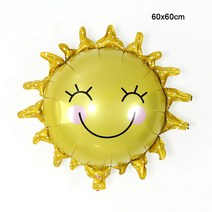 파티용품 풍선 아프리카별풍선 다이소풍선막대 흰색 데이지 꽃 호일 식물 동물 알루미늄 웨딩 생일 파티 장식 샤워1 개/3 개, default, 06 sun