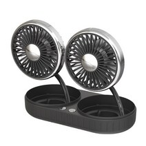 눈치우는기계 송풍기 제설 배낭형 낙엽 듀얼 헤드 USB 팬 차량 장착 휴대용 충전 360 도 회전 3 속도 조절, 01 black