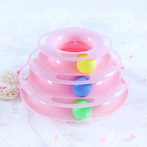 고양이 냥냥이 캣타워 DIY 종이 원목 공간박스 책장 커스텀3/4 레벨 고양이 장난감 타워 트랙 대화 형 애완, 19 3 Levels Pink