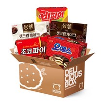 [냠냠상회]대용량 개별소포장과자! 오예스+몽쉘크림대+몽쉘카카오대+롯데초코파이420g+빅파이대 냠냠상회전용패키지발송, 대용량5종1세트